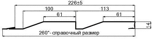 Фото: Сайдинг МП СК-14х226 (ПЭ-01-3011-0.4±0.08мм) в Звенигороде