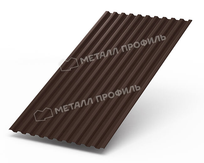 Профнастил С21 х 1000 - B (Steelmatt-20-8017-0.4±0.08мм) в Звенигороде