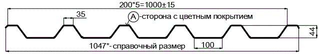 Фото: Профнастил С44 х 1000 - A (ПЭ-01-1014-0.45) в Звенигороде