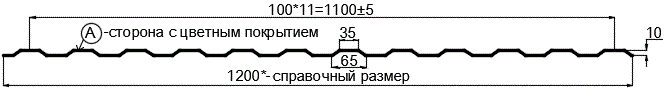 Фото: Профнастил МП10 х 1100 - A (ECOSTEEL_T-12-Золотой Орех-0.45) в Звенигороде