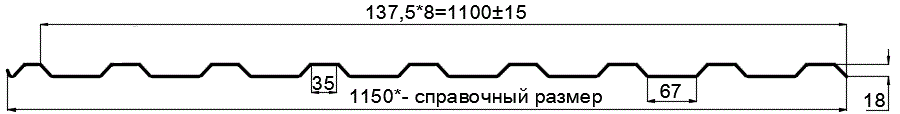 Фото: Профнастил оцинкованный МП20 х 1100 - R (ОЦ-01-БЦ-0.5) в Звенигороде