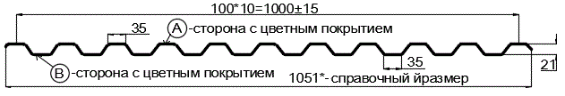 Фото: Профнастил С21 х 1000 - A (ECOSTEEL_MA_Д-12-Античный Дуб-0.45) в Звенигороде