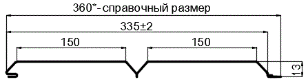 Фото: Софит перфор. Lбрус-XL-14х335 (ECOSTEEL_MA-12-Античный Дуб-0.45) в Звенигороде