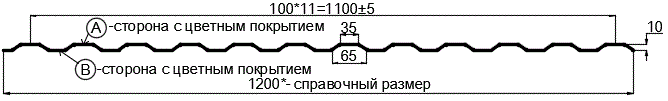 Фото: Профнастил МП10 х 1100 - A (ECOSTEEL_MA_Д-12-Античный Дуб-0.45) в Звенигороде