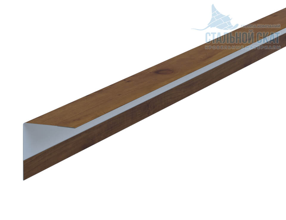 Фото: Планка угла наружного 30х30х3000 (ECOSTEEL_T-12-Дуб-0.45) в Звенигороде