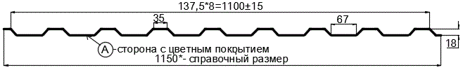 Фото: Профнастил МП20 х 1100 - A (ПЭ-01-3011-0.4±0.08мм) в Звенигороде