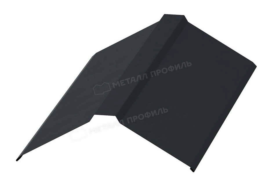 Планка конька плоского 120х120х2000 (VALORI-20-DarkGrey-0.5)