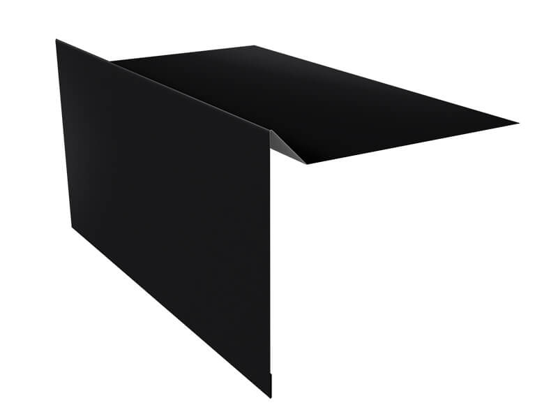 Планка ветровая для мягкой кровли 100х20х70 0,5 Satin Matt RAL 9005 черный (3м)