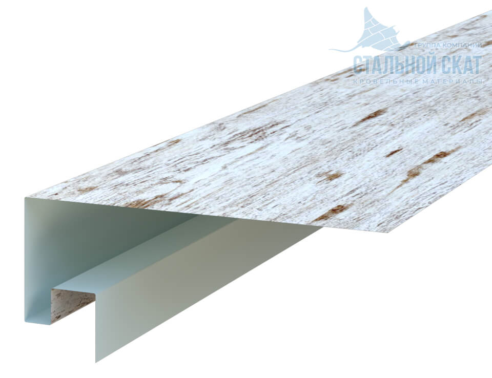 Планка откоса сложная 3D Woodstock 230х75х2000 (ECOSTEEL_MA-01-Беленый Дуб-0.5)
