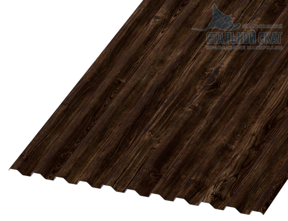 Профнастил С21 х 1000 - A (ECOSTEEL_MA-12-Античный Дуб-0.45)