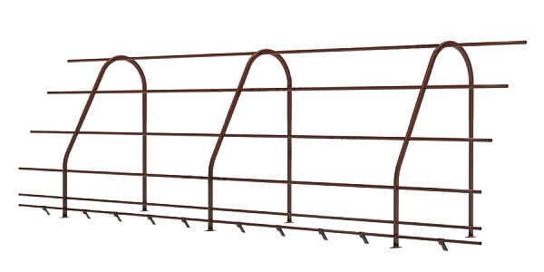 Ограждение кровельное ОК-h600х1860 мм (DarkBrown)
