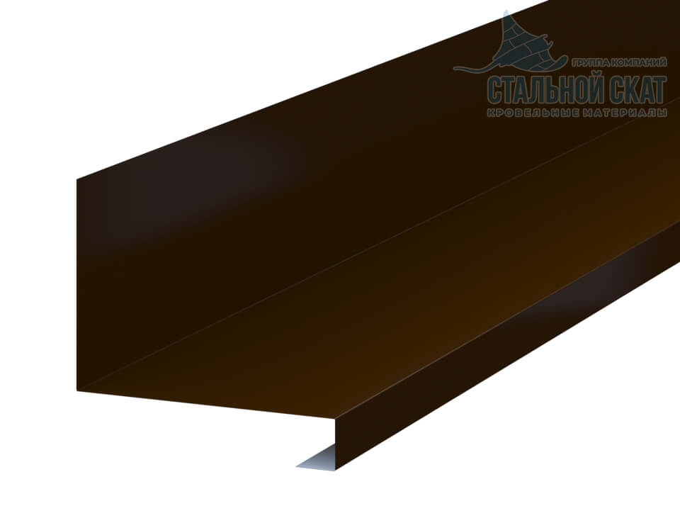 Планка примыкания нижняя к трубе FASTCLICK 150х200х2000 NormanMP (ПЭ-01-8017-0.5)