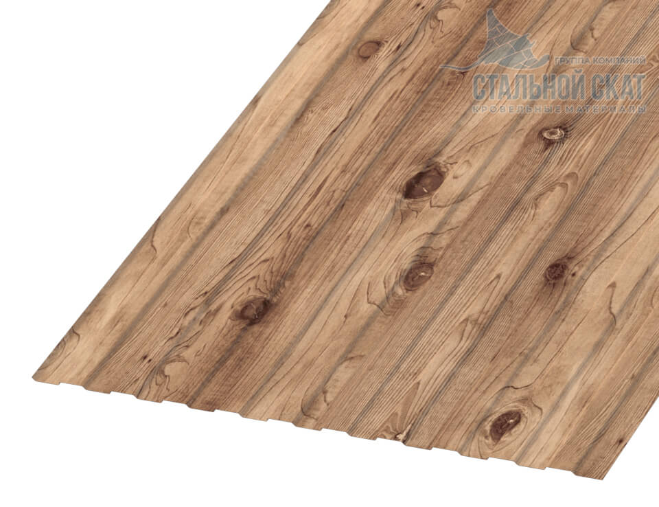 Профнастил С8 х 1150 - B (ECOSTEEL_T-12-Золотой Орех-0.45)