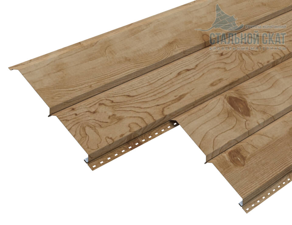 Сайдинг Lбрус-15х240 (ECOSTEEL_MA-01-Сосна-0.5)