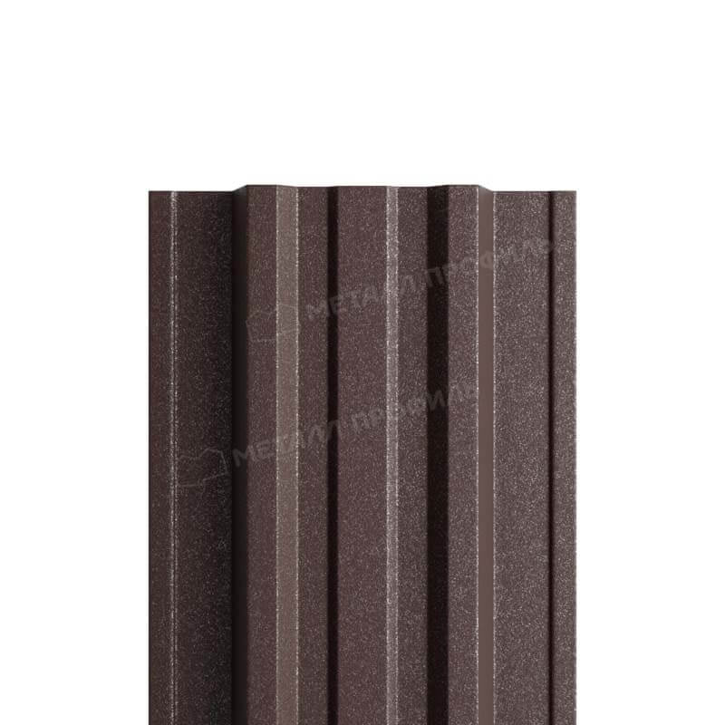 Штакетник металлический МП TRAPEZE-T 16,5х118 (VALORI-20-DarkBrown\Color-0.5).