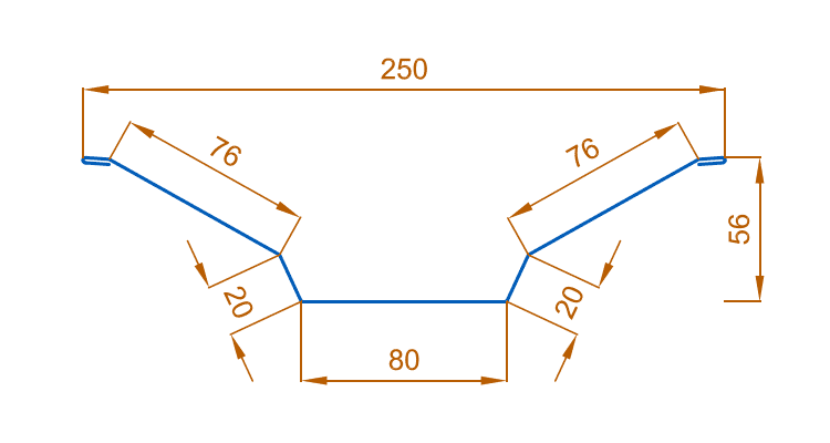 Планка ендовы верхняя 76х76х2000 (AGNETA-20-Copper\Copper-0.5)