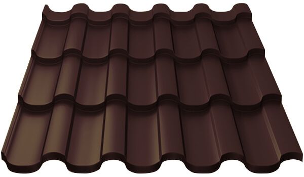 Металлочерепица МП Монтекристо-M (VALORI-20-Brown-0.5)