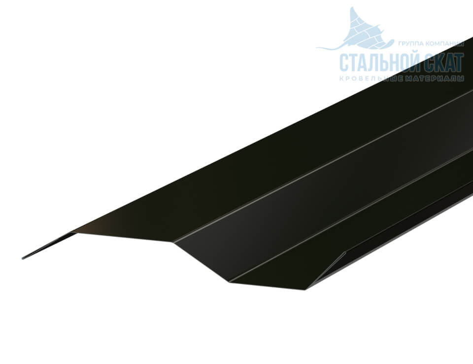 Планка примыкания в накладку 77х2000 NormanMP (ПЭ-01-9005-0.5)