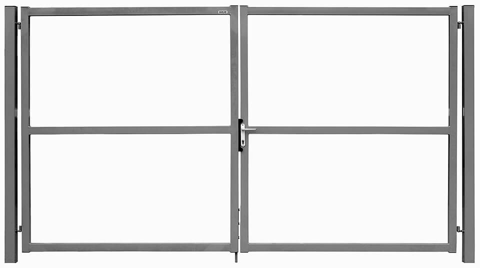 Ворота Colority цинк с замком 1,8х4,0 RAL 7024