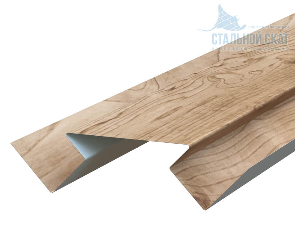 Планка угла внутреннего сложного Woodstock 75х3000 (ECOSTEEL_T-12-Орех-0.45)