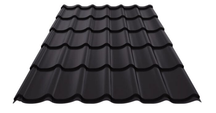 Металлочерепица МП Ламонтерра (VALORI-20-DarkGrey-0.5)