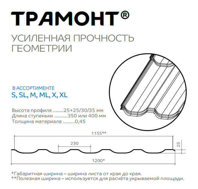 Металлочерепица МП Трамонтана-S (PureTech_Mat-20-7021-0.5)