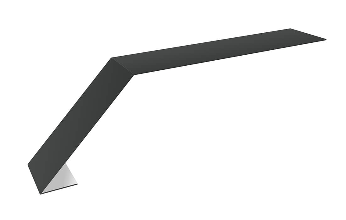 Планка карнизная для мягкой кровли 100х60 0,5 Satin Matt RAL 7016 антрацитово-серый (2м)