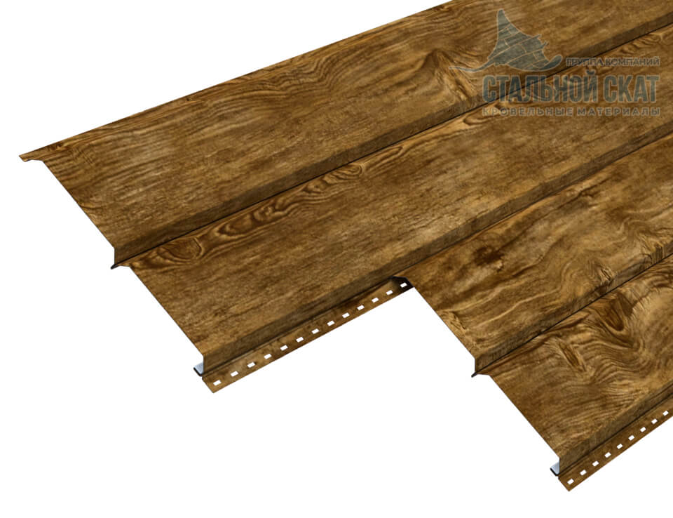 Сайдинг Lбрус-15х240 (ECOSTEEL_T-01-ЗолотойДуб-0.5)
