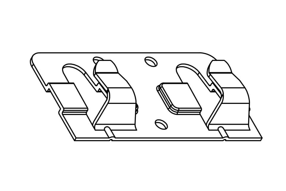 Крепежный кляммер завершающий 37х10 (ОЦ-01-БЦ-1)