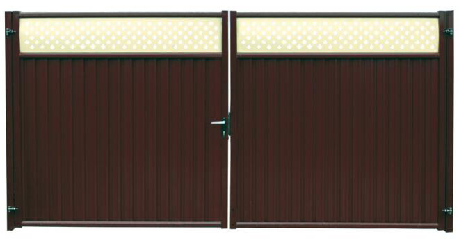 Ворота Estet Plus 2,4х3,6 RAL 8017/1014