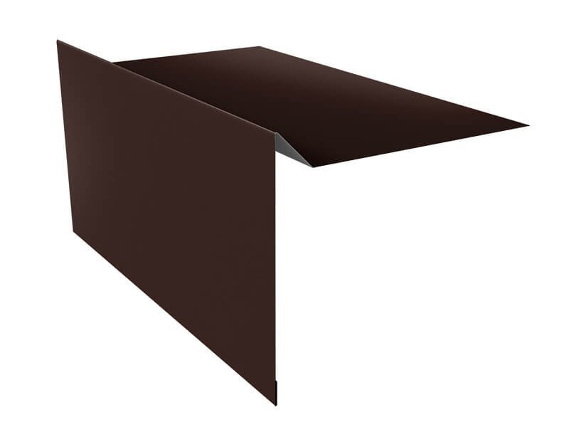 Планка ветровая для мягкой кровли 100х20х70 0,5 Satin Matt RAL 8017 шоколад (3м)