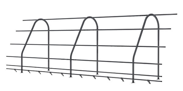Ограждение кровельное ОК-h600х1860 мм (Grey)