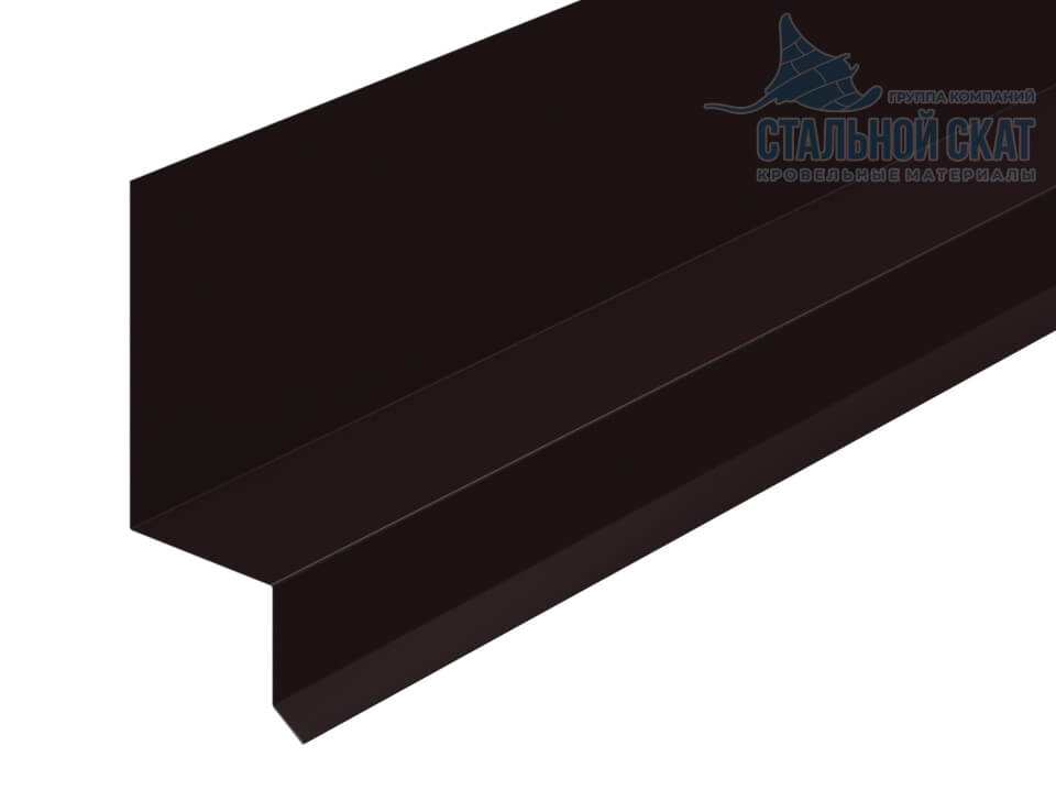 Планка отлива верхнего FASTCLICK 35х25х3000 (VALORI-20-DarkBrown-0.5)