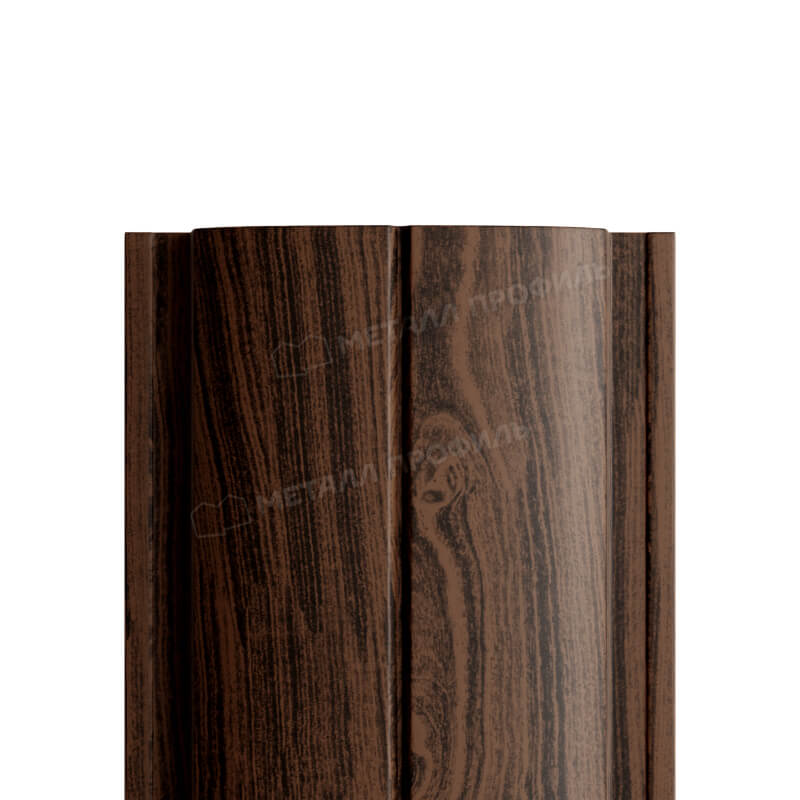 Штакетник металлический МП ELLIPSE-T 19х126 Двусторонний (ECOSTEEL_МАД-12-Античный Дуб-0.45).