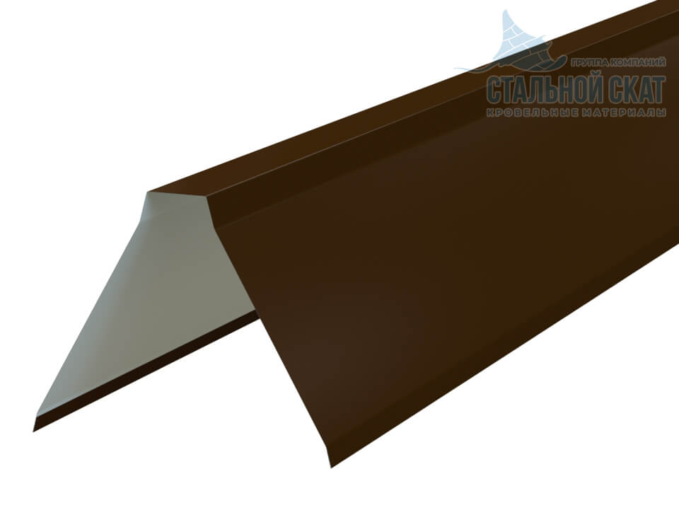 Планка конька плоского 155х155х2000 (PURETAN-20-8017-0.5)